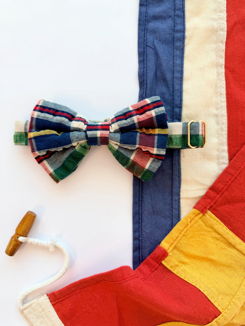 Baylor Bowtie - Gramercy Park Plaid Seersucker