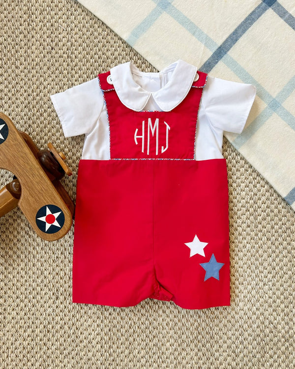 Peter Pan Collar Shirt & Onesie (Short Sleeve Woven) - Worth Avenue White