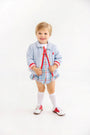 Jude Jacket - Beale Street Blue with Richmond Red Stripe