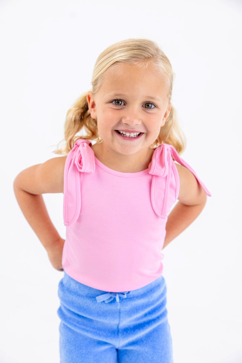 Tay Tay Tie Tank - Hamptons Hot Pink