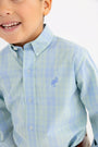 Dean's List Dress Shirt - Audubon Park Plaid with Sarasota Sky Stork