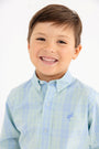 Dean's List Dress Shirt - Audubon Park Plaid with Sarasota Sky Stork