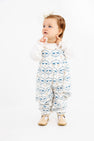 Sleeveless Rebecca Romper Quilted - Horse Bits & Bows with Palmetto Pearl