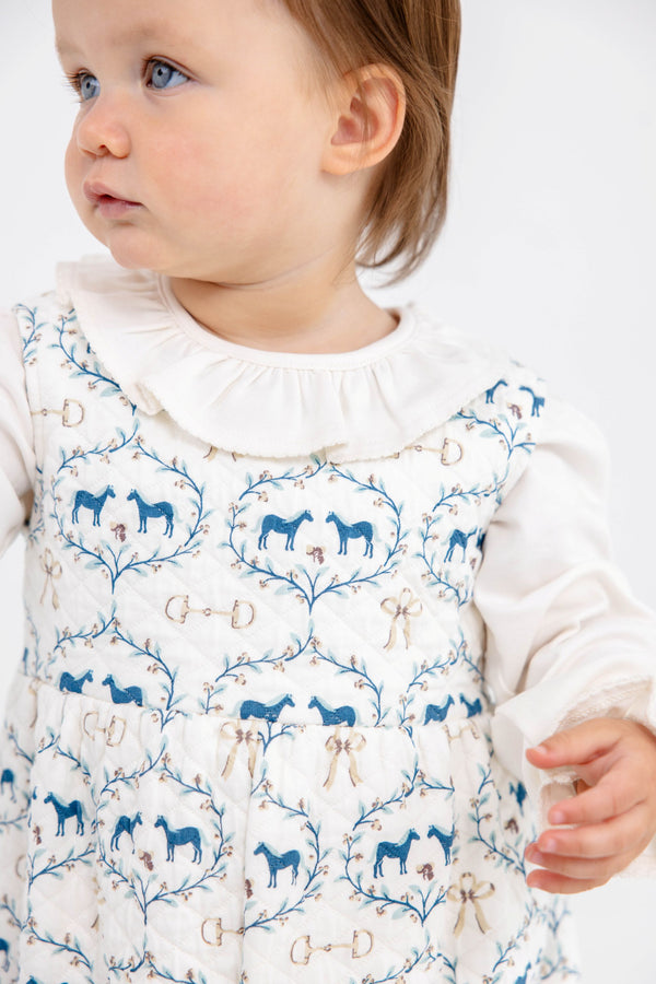Long Sleeve Ramona Ruffle Top - Palmetto Pearl
