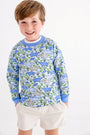 Cassidy Comfy Crewneck - Bal Harbour Hippo (Beale Street Blue) with Sunrise Blvd Blue