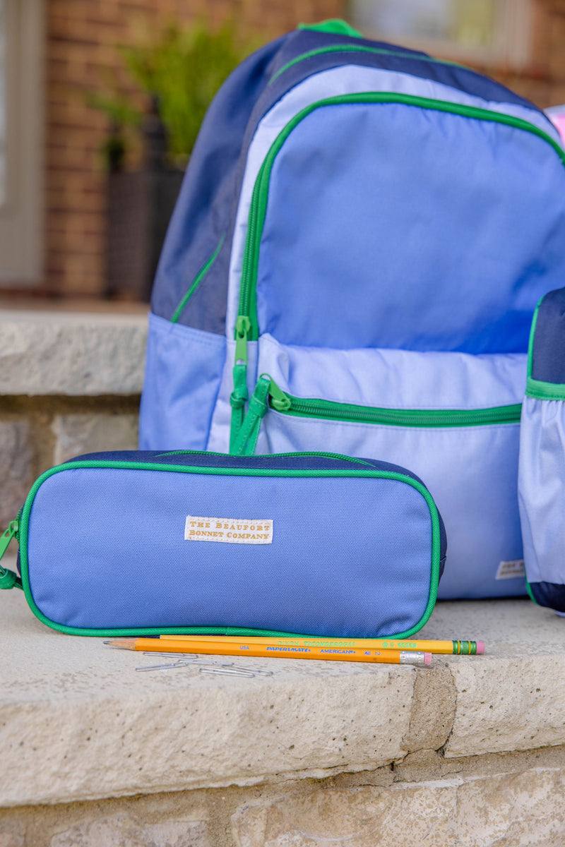 Peyton Pencil Pouch - Beale Street Blue, Barbados Blue, Nantucket Navy & Kiawah Kelly Green