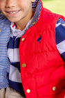 Vaughn Vest - Richmond Red with Nantucket Navy Stork