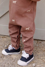 Rayburn Romper - Gray Bay Brown with Horse Embroidery