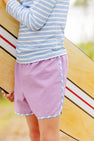 Tanner Trunks - Valley High Violet with Sarasota Sky Stripe