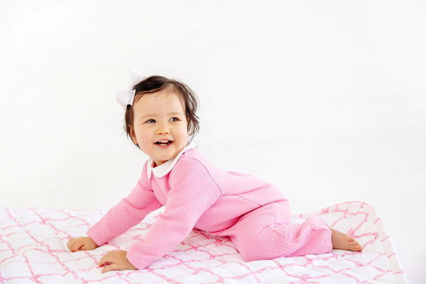 Quilted Play Mat - Belle Meade Bow with Beale Street Blue
