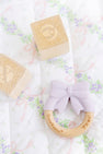Bow Wooden & Silicone Teether (3-Pack) - Lauderdale Lavender, Hamptons Hot Pink & Worth Avenue White