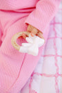 Bow Wooden & Silicone Teether (3-Pack) - Lauderdale Lavender, Hamptons Hot Pink & Worth Avenue White