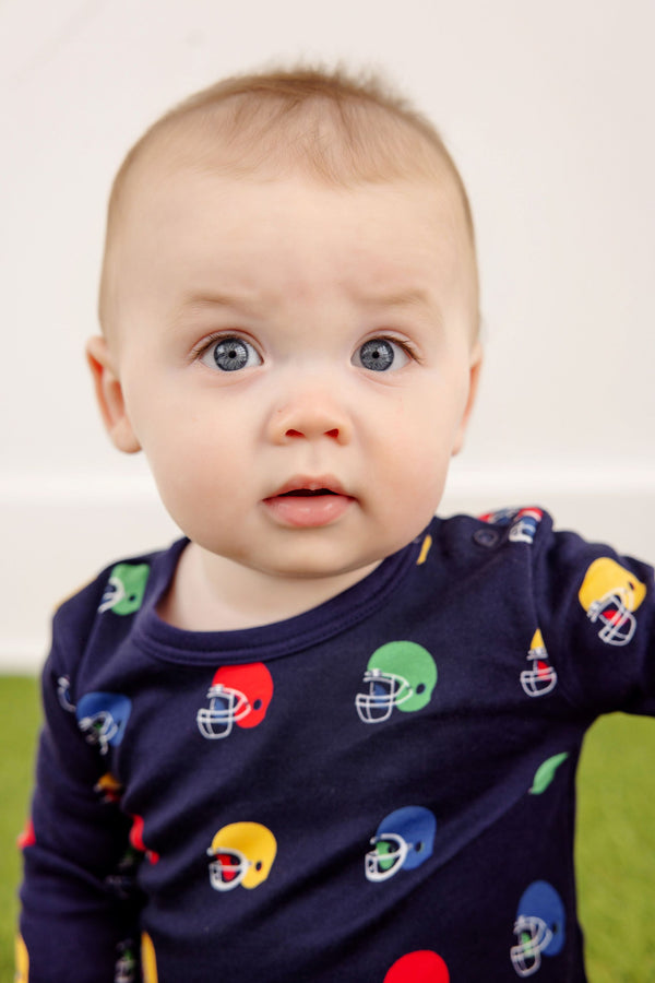 Long Sleeve Walt Onesie - Hut! with Nantucket Navy
