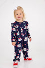 Leigh Ann Angel Sleeve Romper - Keeping Spirits Bright (Nantucket Navy)