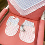 Burp Me Bib (2-Pack) - Palm Beach Pink Gingham with Worth Avenue White
