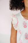 Ruehling Ruffle Dress - Happy Harbour Island Handblock Floral