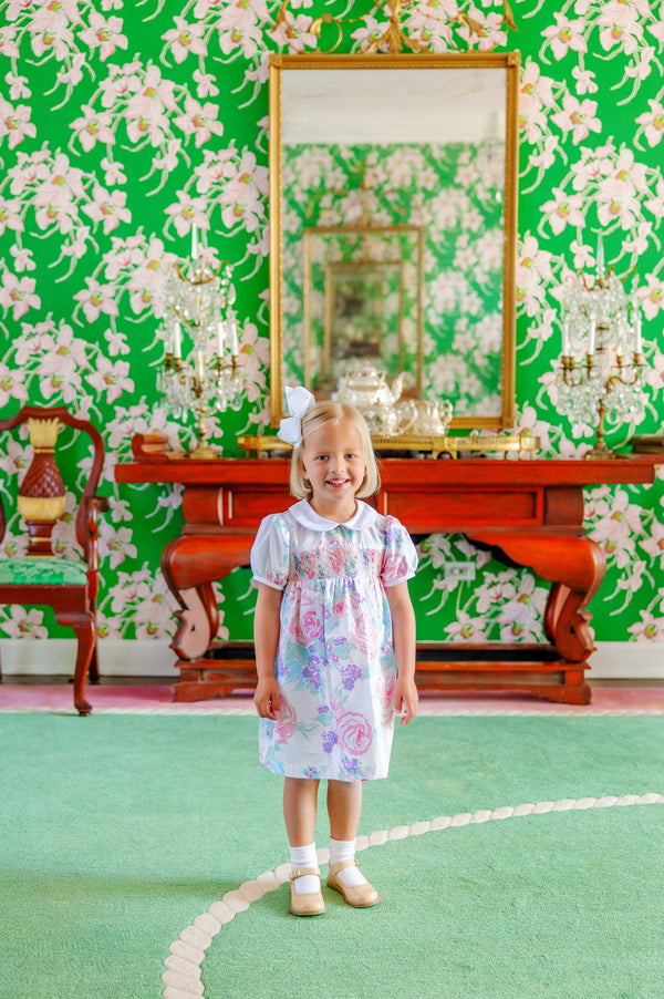 Dollie Mae Dress - Princess Grace Rose (Pink) with Worth Avenue White