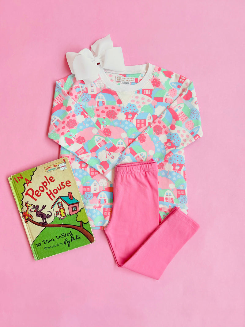 Cassidy Comfy Crewneck - House on the Hill with Palmetto Pearl