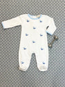 Rock Me Romper - Worth Avenue White with Duck Embroidery