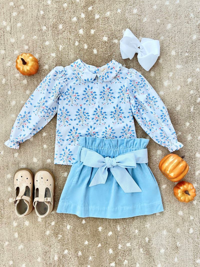 Maude's Peter Pan Collar Shirt & Onesie (Long Sleeve Woven) - Little Oak