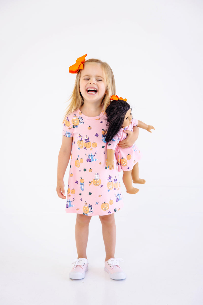 Dolly Polly Play Dress - Candy & Critters (Sandpearl Pink)