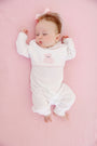 Robbins Romper - Worth Avenue White with Palm Beach Pink & Bear