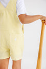 Chapman Choo Choo Overalls - Lake Worth Yellow Stripe with Worth Avenue White Stork
