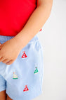 Critter Sheffield Shorts - Beale Street Blue with Sailboats