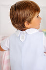Prescott Pocket Jon Jon - Breakers Blue Seersucker with Worth Avenue White
