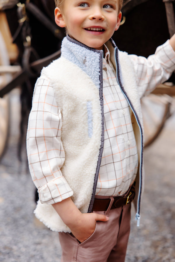 Dean's List Dress Shirt (Flannel) - Mantua Tattersall with Seashore Sherbet Stork