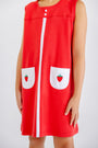 Peggy Pocket Dress - Richmond Red with Worth Avenue White and Strawberry