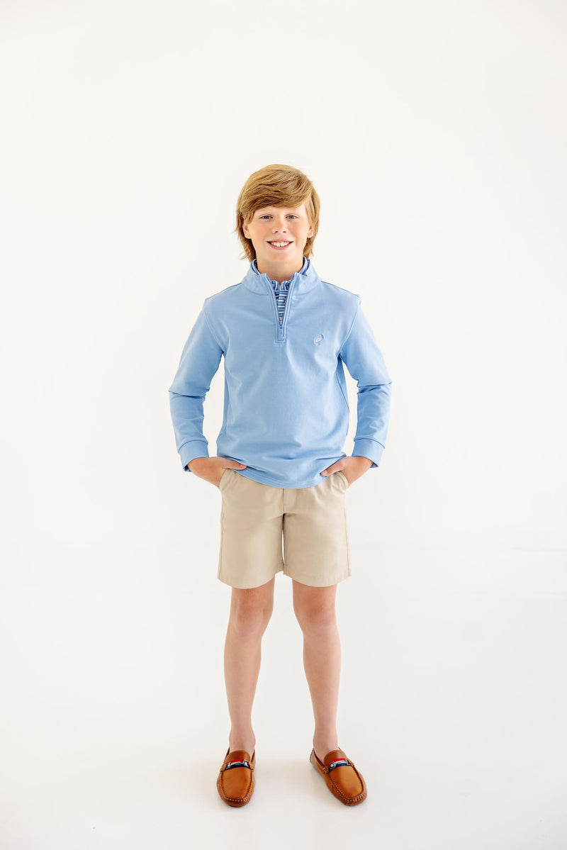 Hayword Half-Zip - Sarasota Sky with Tonal Stork