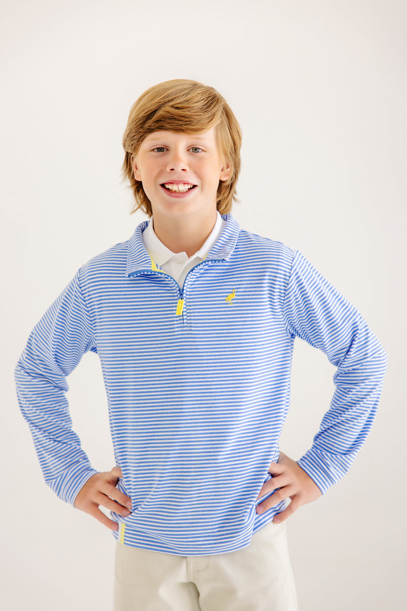 Prepletic™ Hayword Half Zip - Barbados Blue Stripe