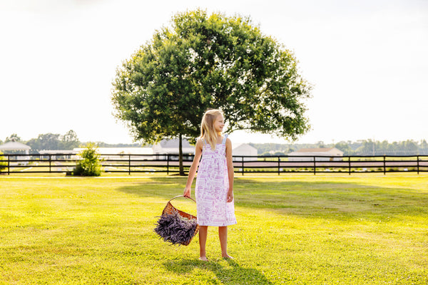 Macie Midi Dress - Lavender and Lambs with Beale Street Blue