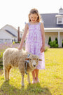 Macie Midi Dress - Lavender and Lambs with Beale Street Blue