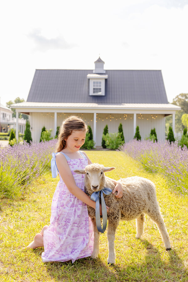 Macie Midi Dress - Lavender and Lambs with Beale Street Blue