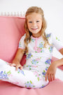Sara Jane's Short Sleeve Set - Just Because Bouquets with Pier Party Pink