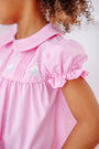 Holly Day Dress - Pier Party Pink with Flower Embroidery