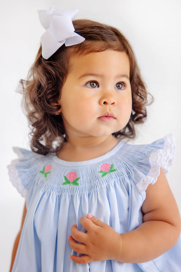 Bridget Bubble - Buckhead Blue with Hydrangea Smocking