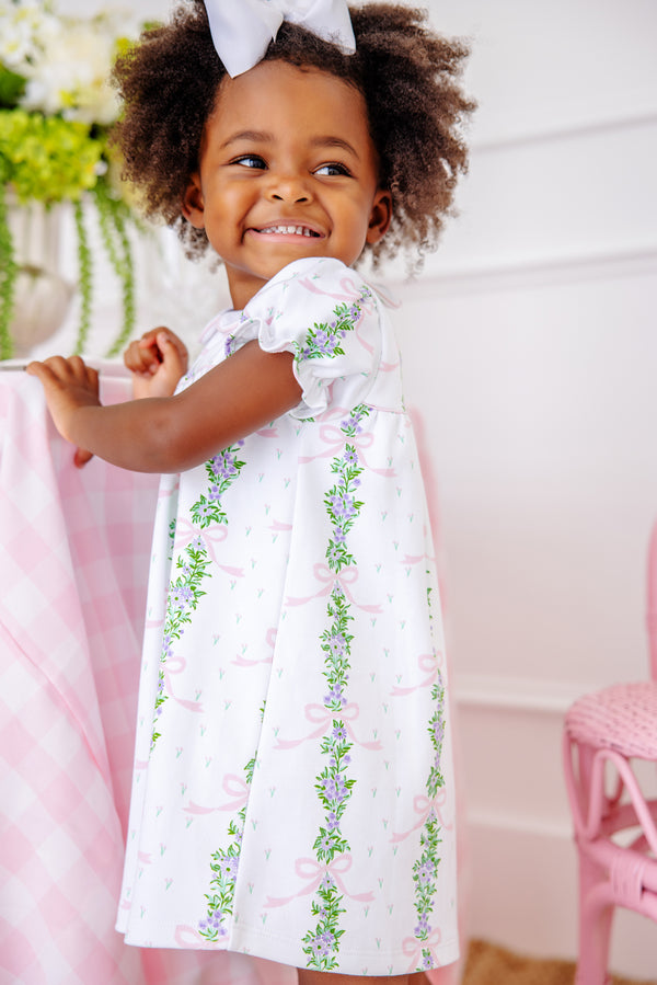 Holly Day Dress - Fincastle Floral with Palm Beach Pink