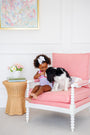 Sally Sunsuit - Briar Patch Petals with Hamptons Hot Pink & Dog Applique