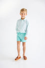 Sheffield Shorts - Turks Teal with Worth Avenue White Stork