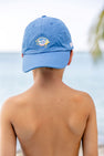 Covington Cap - Wood Boat Blue with Fish Embroidery