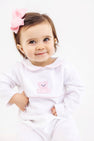 Robbins Romper - Worth Avenue White with Palm Beach Pink & Bear