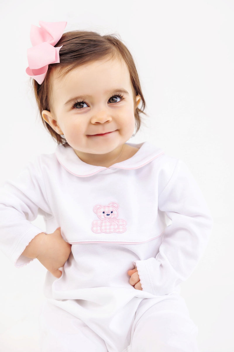 Robbins Romper - Worth Avenue White with Palm Beach Pink & Bear