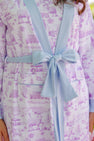 Ready or Not Robe (Women) - Lavender and Lambs with Beale Street Blue