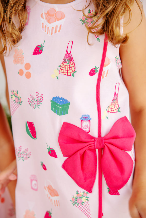 Wilma Faux Wrap Dress - Preppy Little Picnic with Raleigh Raspberry