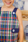 Teddy's Tab Jon Jon - Gramercy Park Plaid Seersucker with Nantucket Navy