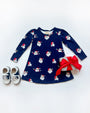 Long Sleeve Penny's Play Dress - Jolly Old St. Nick