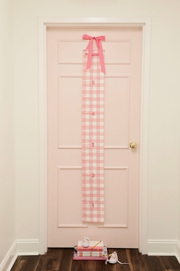 Grow Baby Grow Chart - Sandpearl Pink Gingham